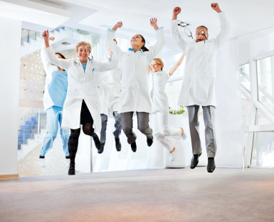 Successes team of doctors.